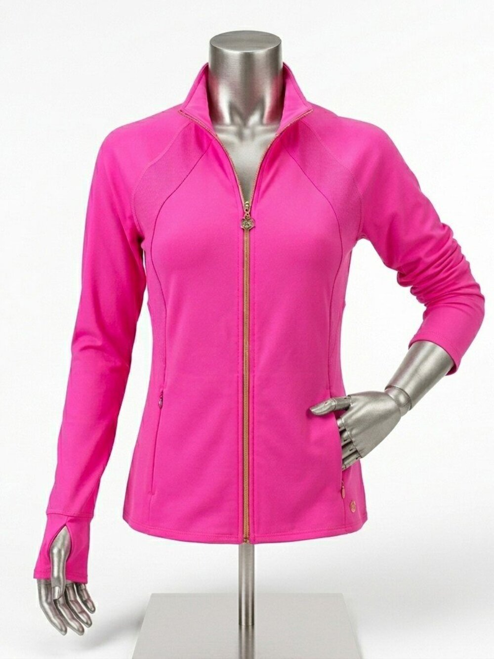 Lilly Pulitzer - Luxletic UPF50+ Tennison Jacket - Size L - Raz Berry - Picture 2 of 9